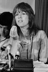Actress Jane Fonda has announced the reforming of the Committee for the First Amendment. Supported by more than 550 other actors, directors, and screenwriters, this new version of the committee is dedicated to defending 1st Amendment rights and confronting the Trump administration’s attempts to repress and intimidate entertainers for political purposes.   
The Committee for the First Amendment was originally formed in 1947 by Hollywood actors, writers, and directors in support of the Hollywood Ten and in response to the perceivable threat to the US Constitution’s 1st Amendment (freedom of speech) by the House Un-American Activities Committee (HUAC). The McCarthyist HUAC, which was investigating US citizens accused of having communist ties, had subpoenaed ten screenwriters and directors who were then fined and blacklisted after refusing to answer questions. During the late-1940s and 1950s 300 others, mostly screenwriters, would eventually be blacklisted by studios who feared pressure from the HUAC. 
Just as big names like Barbra Streisand, Spike Lee, Sean Penn, Julianne Moore, Natalie Portman, and Pedro Pascal appear on the list of the new committee’s supporters, the 1947 version had as well: John Huston, Lauren Bacall, Humphrey Bogart, Lucille Ball, Katharine Hepburn, Groucho Marx, Frank Sinatra, and Jane Fonda’s own father, Henry Fonda, had all been involved. 
This album contains images of some of the original and new members of the committee.
